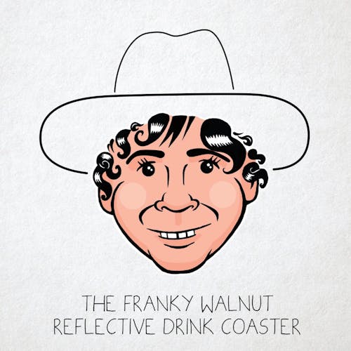 The Franky Walnut Reflective Drink Coaster