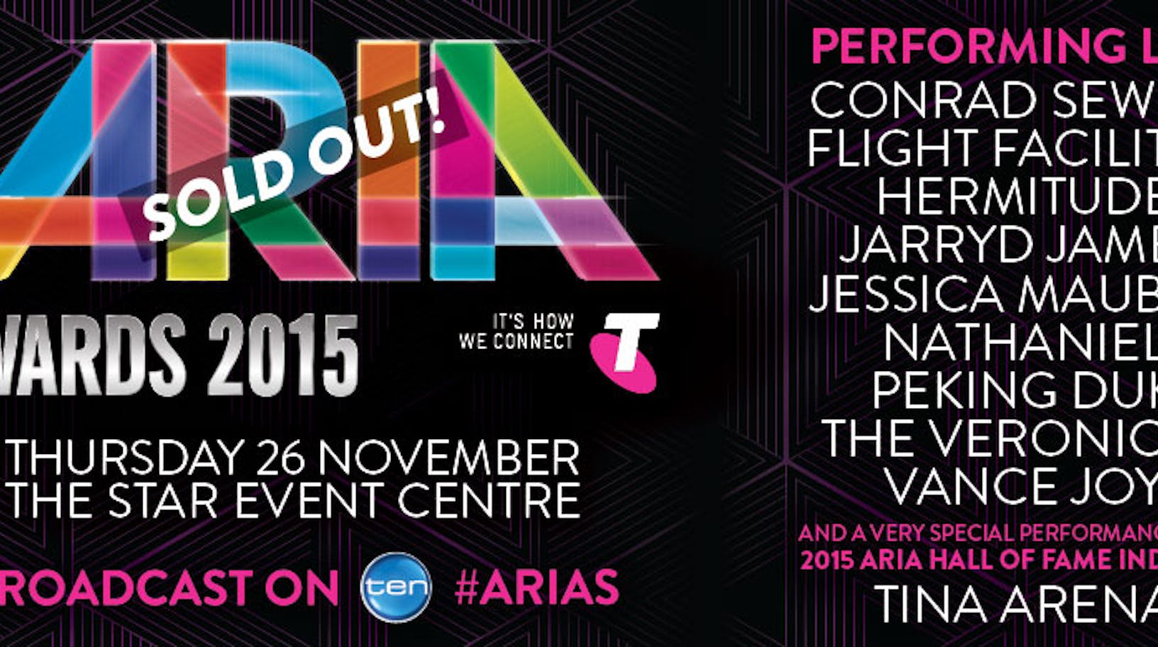 2015 ARIA Awards Connected By Telstra | SOLD OUT and performers announced