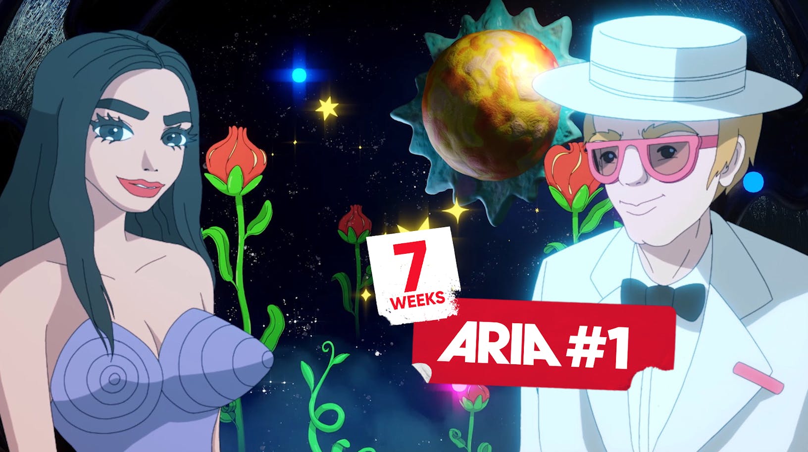 Record-breaking seventh week at #1 for Elton John & Dua Lipa