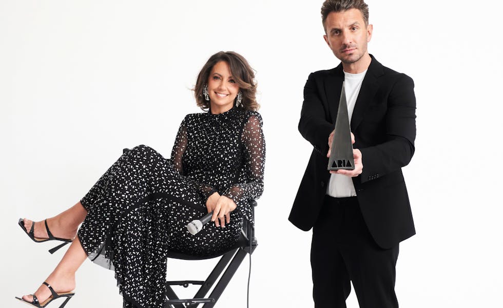 Brooke Boney and Tommy Little co-host the 2023 ARIA Awards