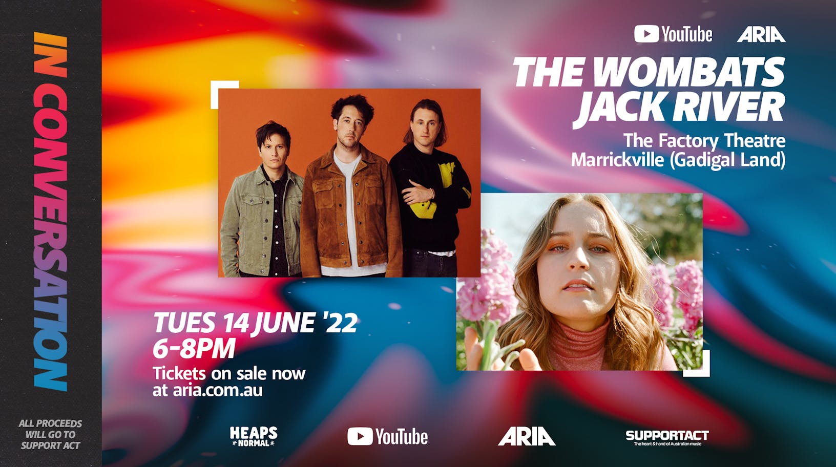 ARIA & YouTube presents 'In Conversation' with The Wombats and Jack River